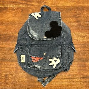 Zara Disney Mickey Mouse Denim Backpack